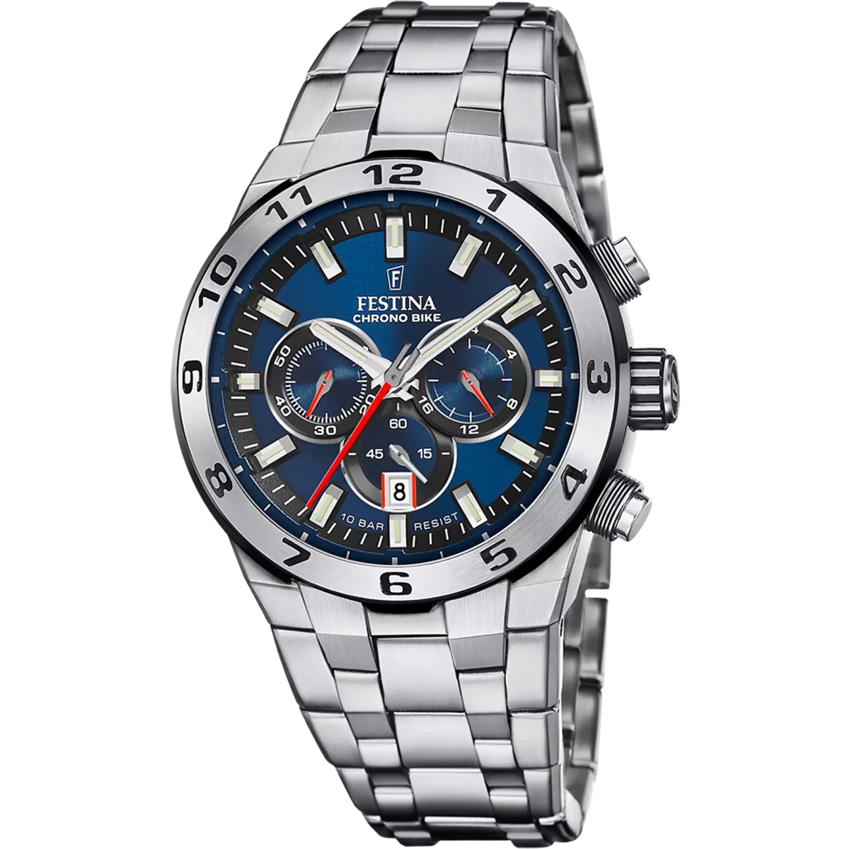 Festina Chrono Bike Blue Dial Stainless Steel Men’s Watch | F20670/1 | TIME Watches