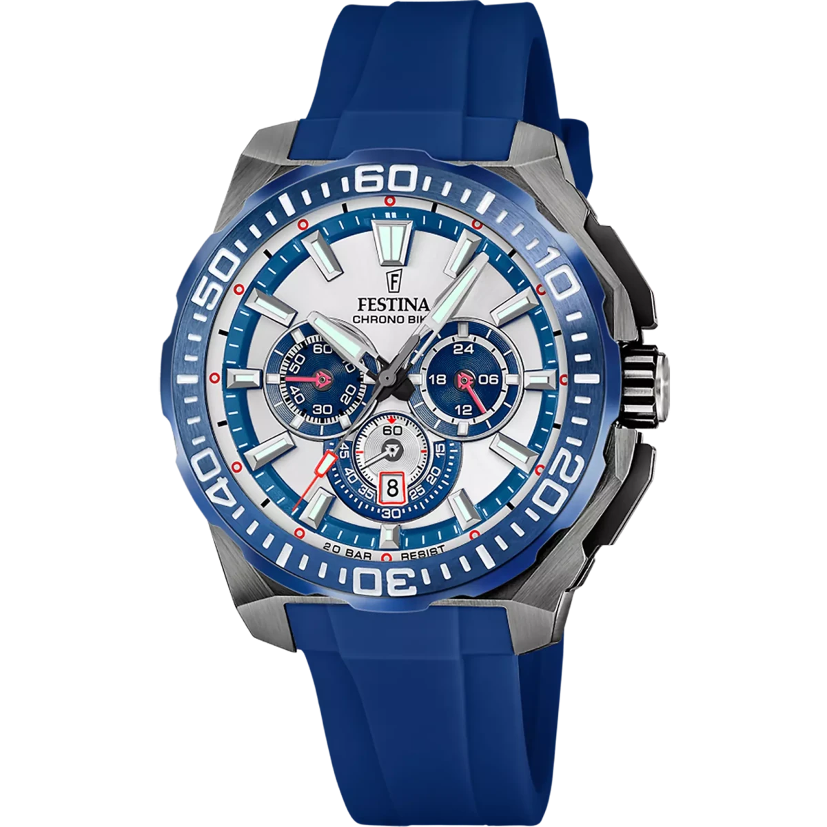 Festina Chrono Bike White Dial Blue Rubber Men’s Watch | F20725/4 | TIME Watches