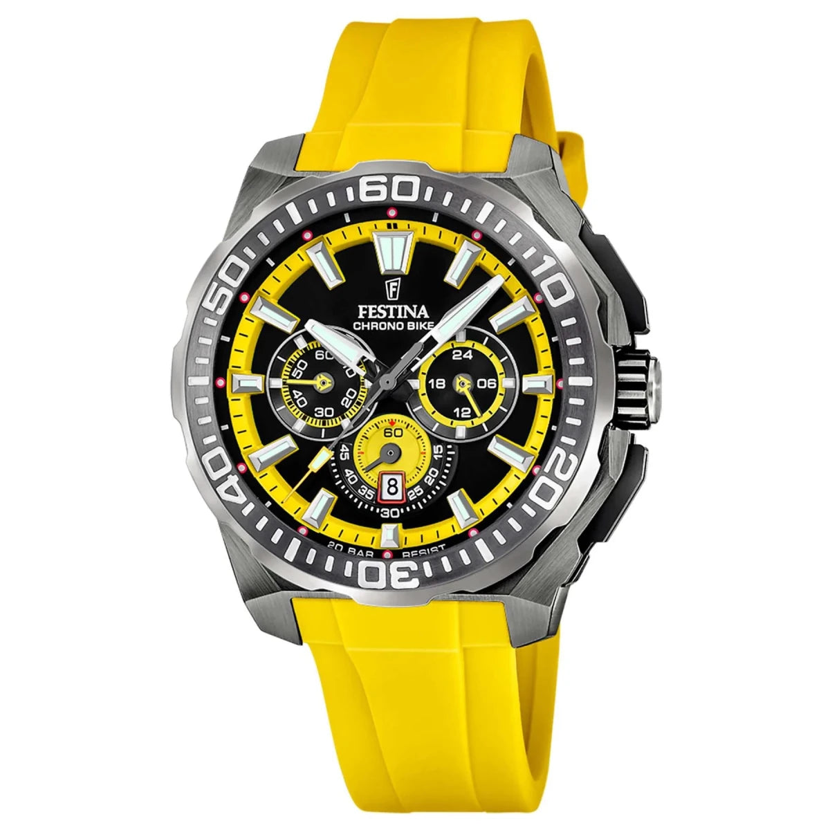 Festina Chrono Bike Yellow Dial Yellow Rubber Men’s Watch | F20725/1 | TIME Watches
