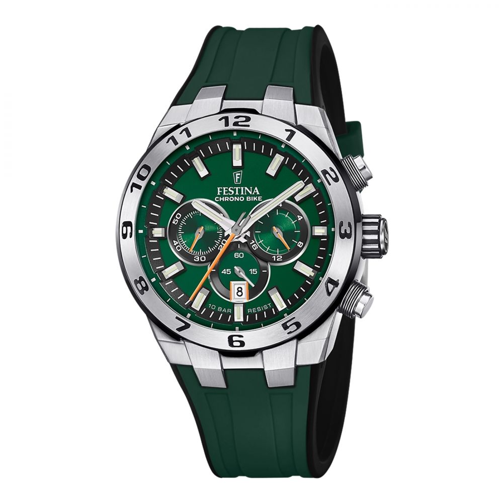 Festina Chronograph Bike Green Dial Men's Watch | F20671/2 | Time Watch Specialists
