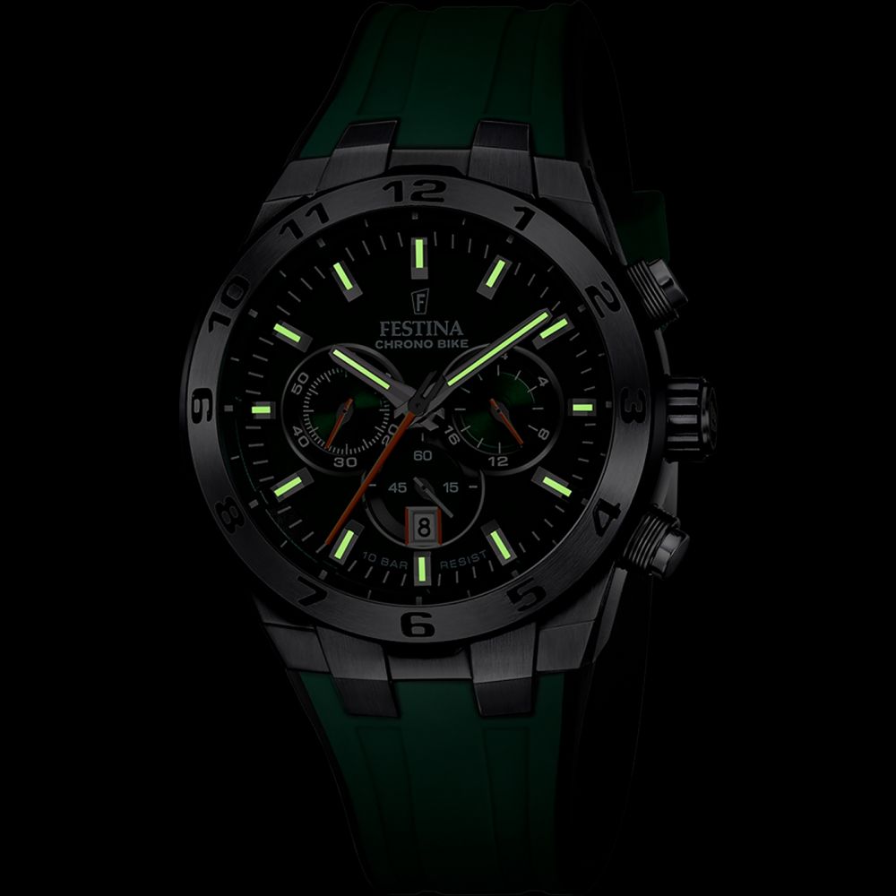 Festina Chronograph Bike Green Dial Men's Watch | F20671/2 | Time Watch Specialists