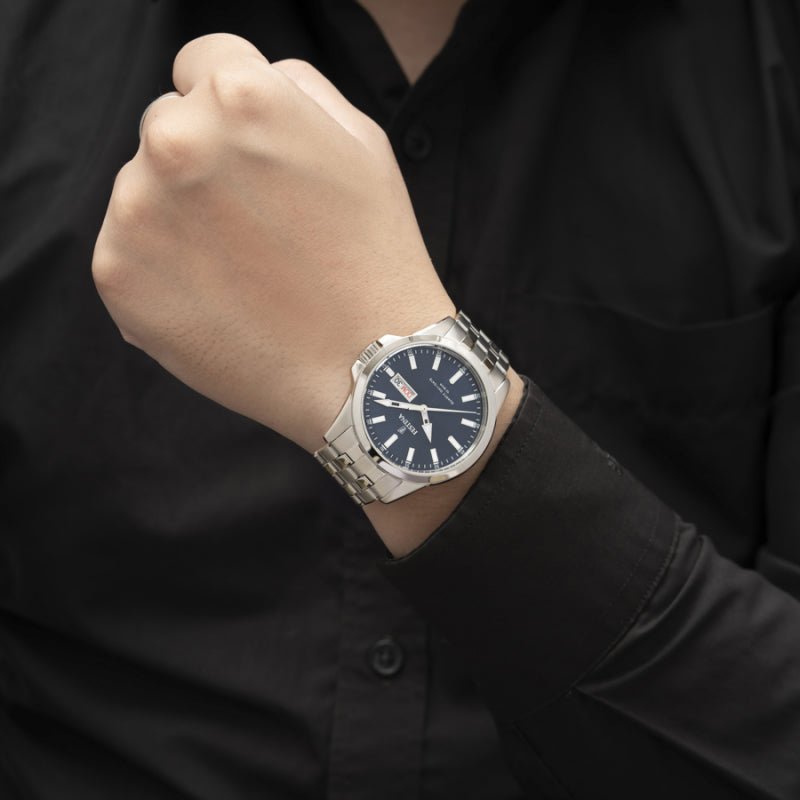 Festina Classic Blue Dial 316L Stainless Steel Men’s 41mm Watch | F20357/3 | TIME Watches