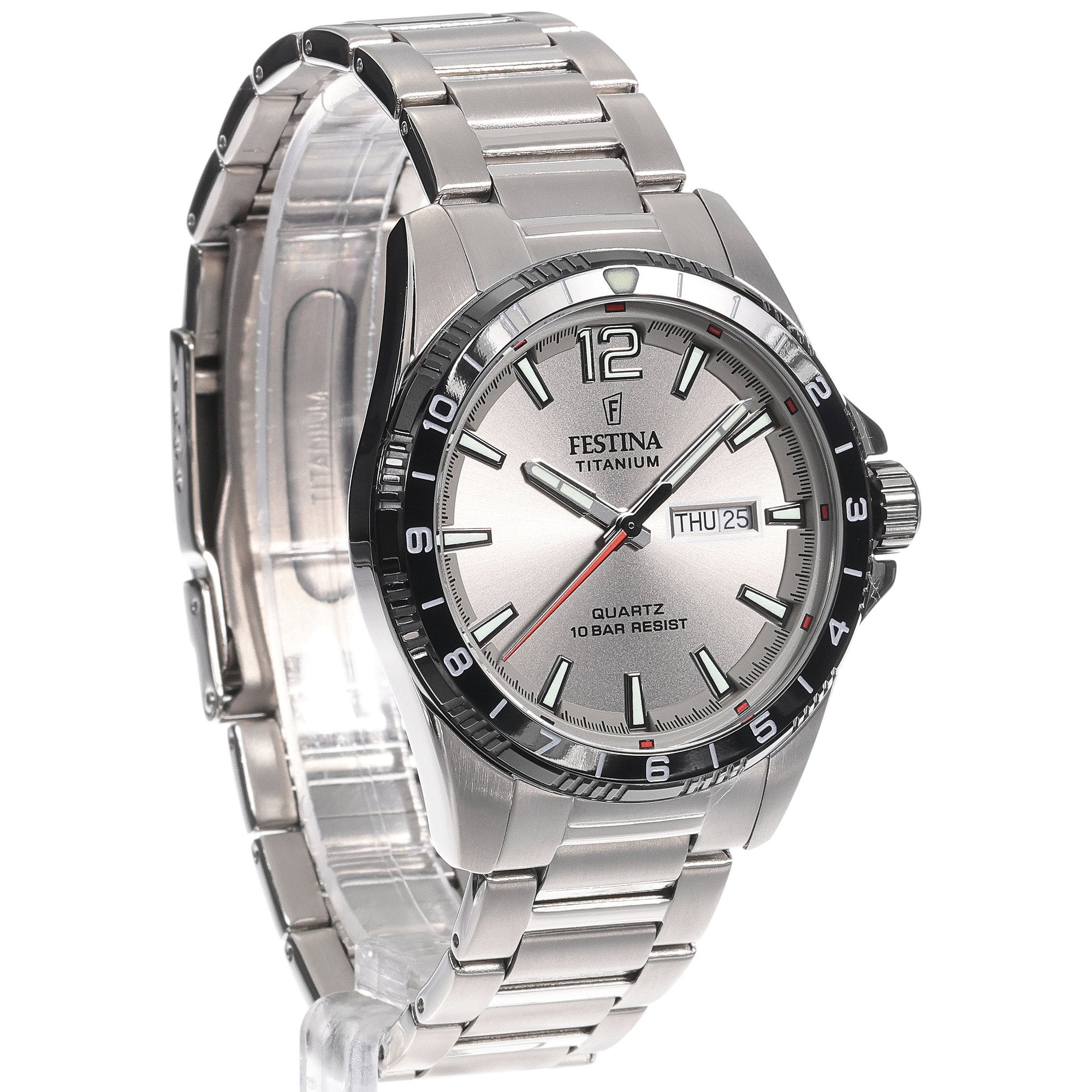 Festina Titanium Quartz Red Second Hand Titanium Men's Watch | F20698/1