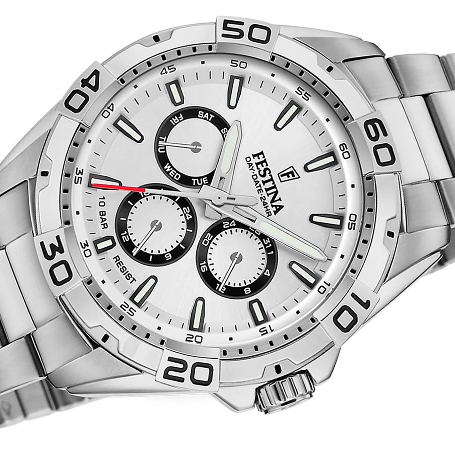 Festina Multifunction Quartz White Dial Stainless Steel Men's Watch | F20623/1