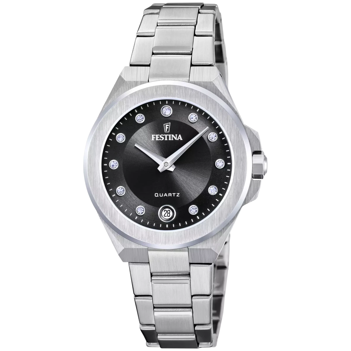 Festina Mademoiselle Black Dial Stainless Steel Men’s 33mm Watch | F20700/6 | TIME Watches