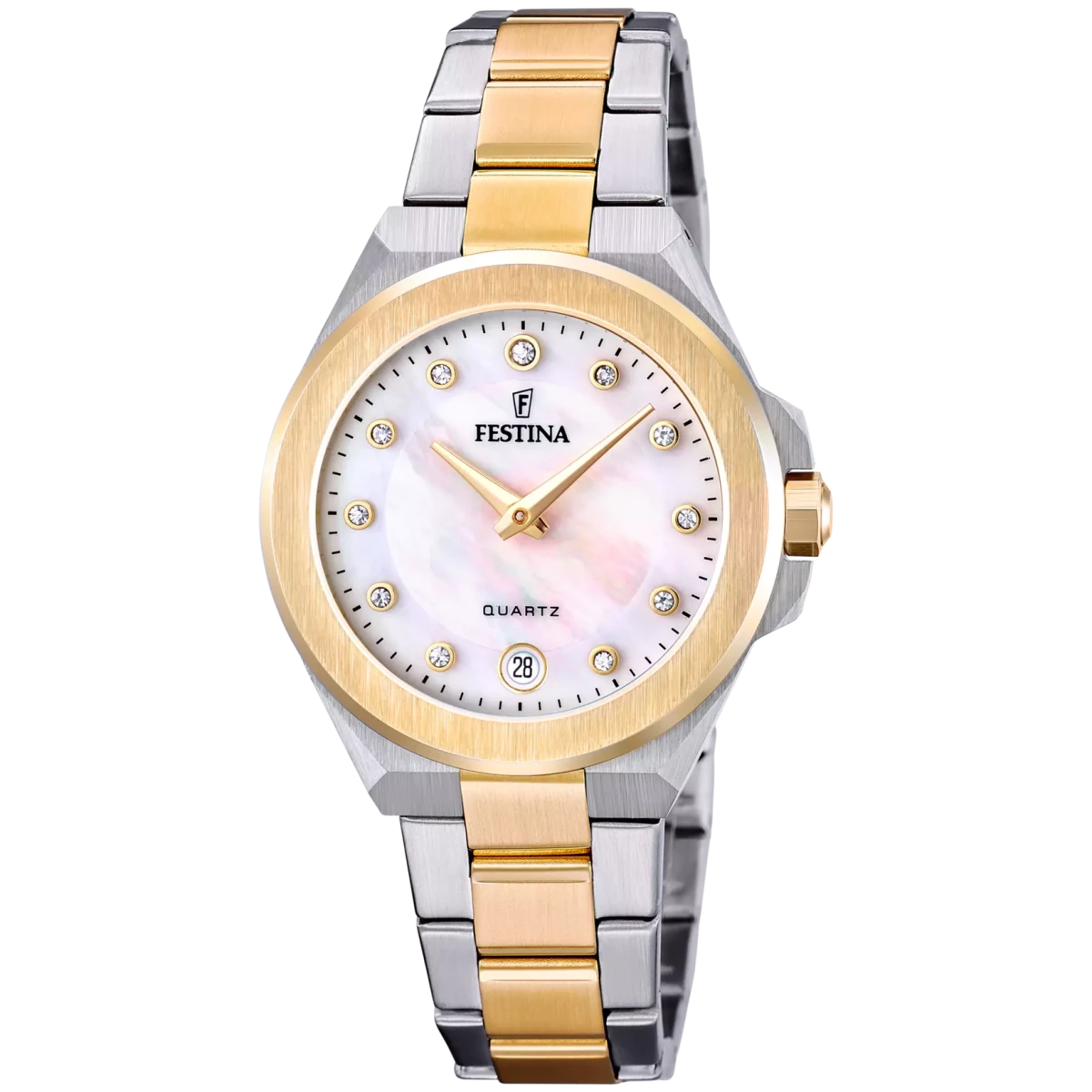 Festina Mademoiselle Mother of Pearl Dial Gold PVD Stainless Steel Men’s 33mm Watch | F20702/1 | TIME Watches