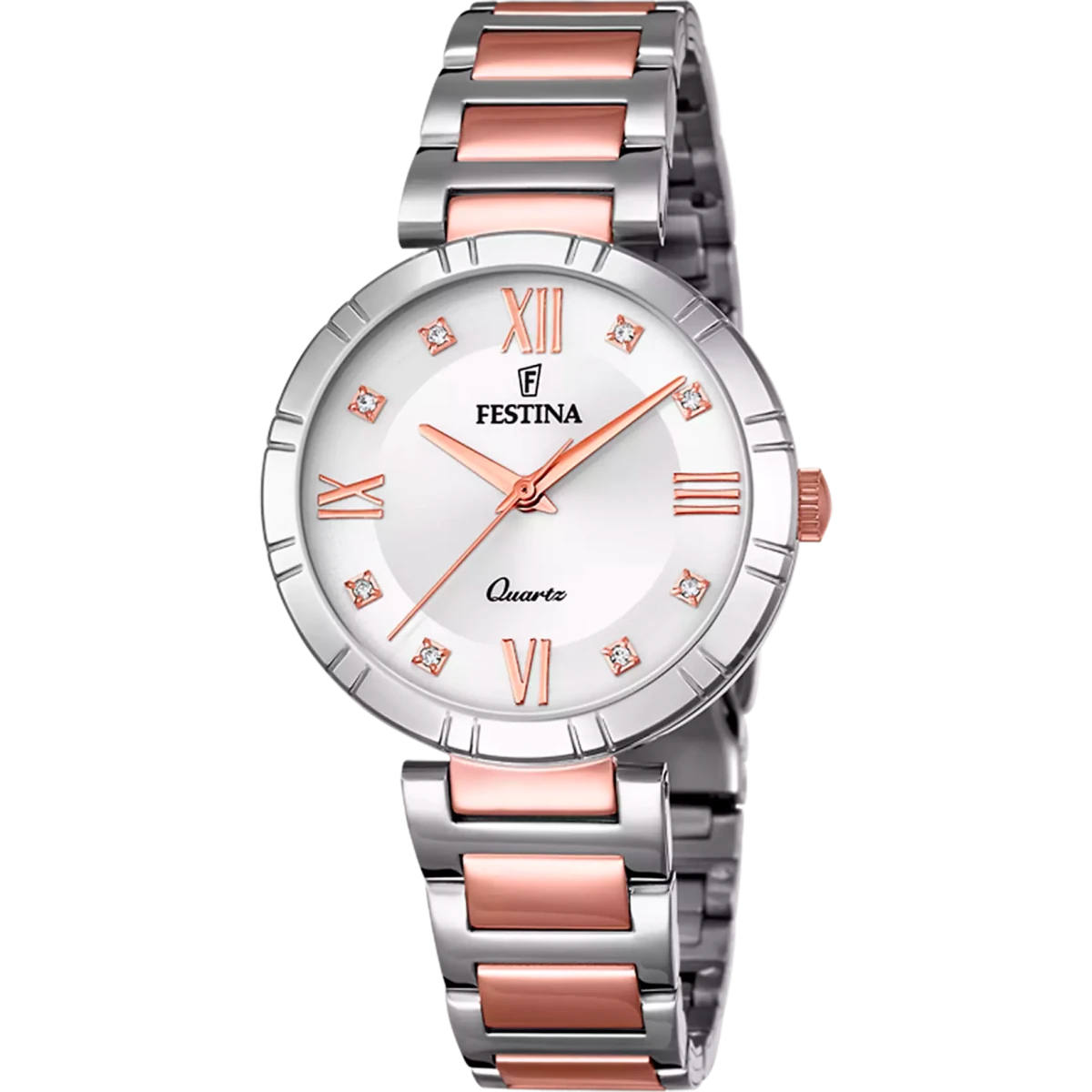 Festina Mademoiselle Rose Gold Dial Two Tone Rose Gold and Stainless Steel Men’s Watch | F16937/D | TIME Watches