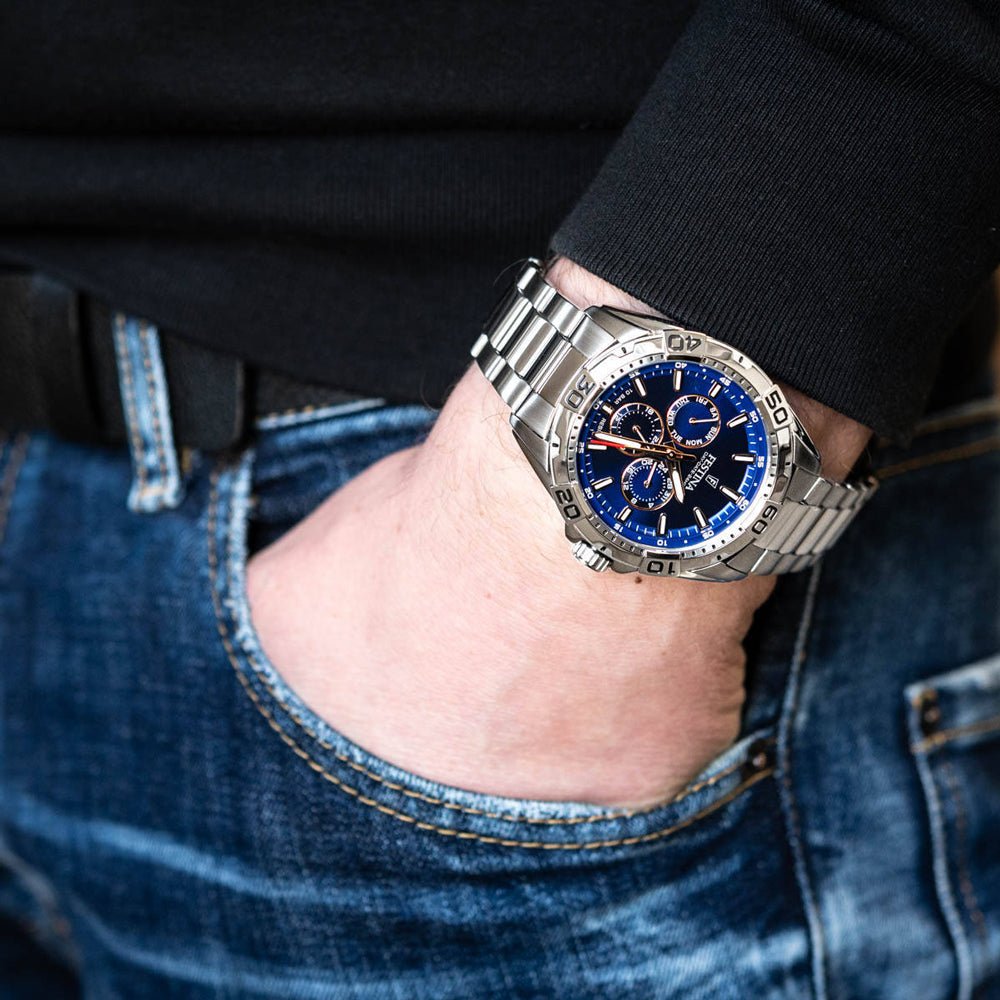 Festina Multifunction Stainless Steel Blue Dial Men's Watch | F20623/2 | Time Watch Specialists