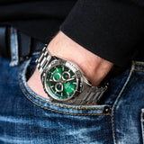 Festina Multifunction Stainless Steel Green Dial Men's Watch | F20623/3 | Time Watch Specialists