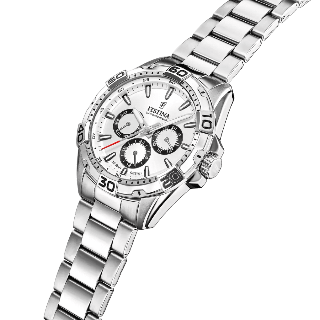 Festina Multifunction White Dial Stainless Steel Men’s Watch | F20623/1 | TIME Watches