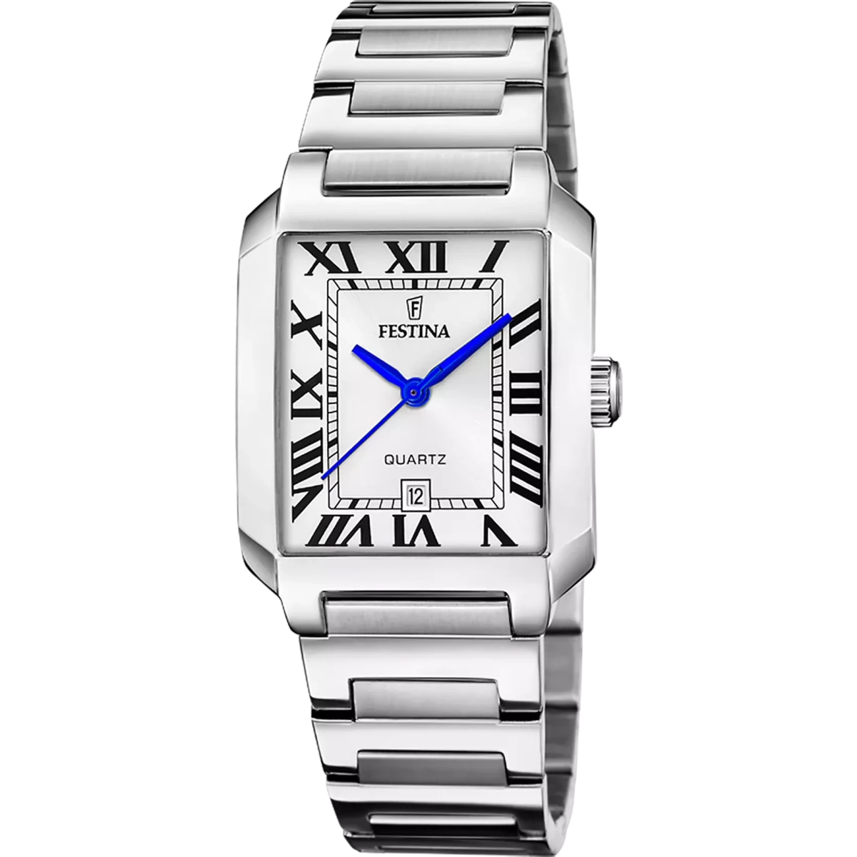 Festina On The Square Silver Dial Stainless Steel Men’s 33mm Watch | F20679/1 | TIME Watches