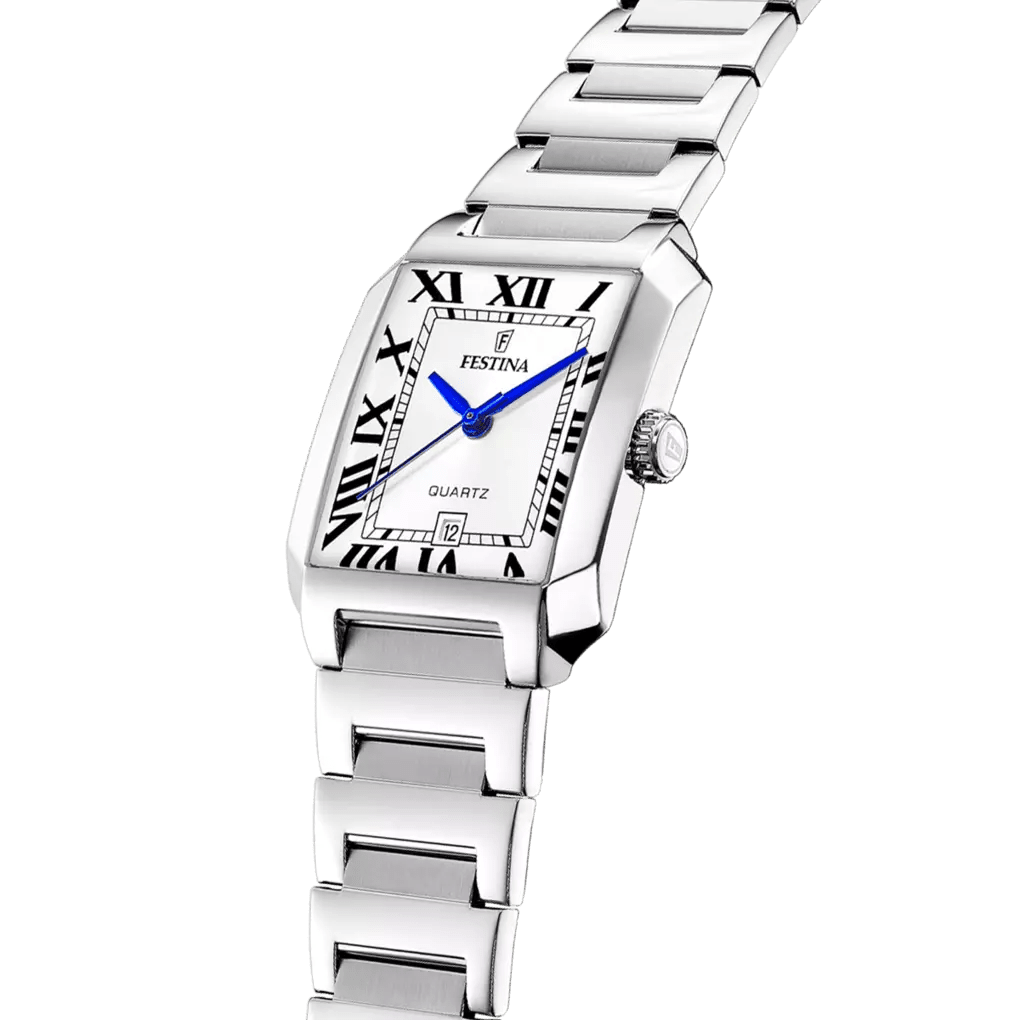 Festina On The Square Silver Dial Stainless Steel Men’s 33mm Watch | F20679/1 | TIME Watches