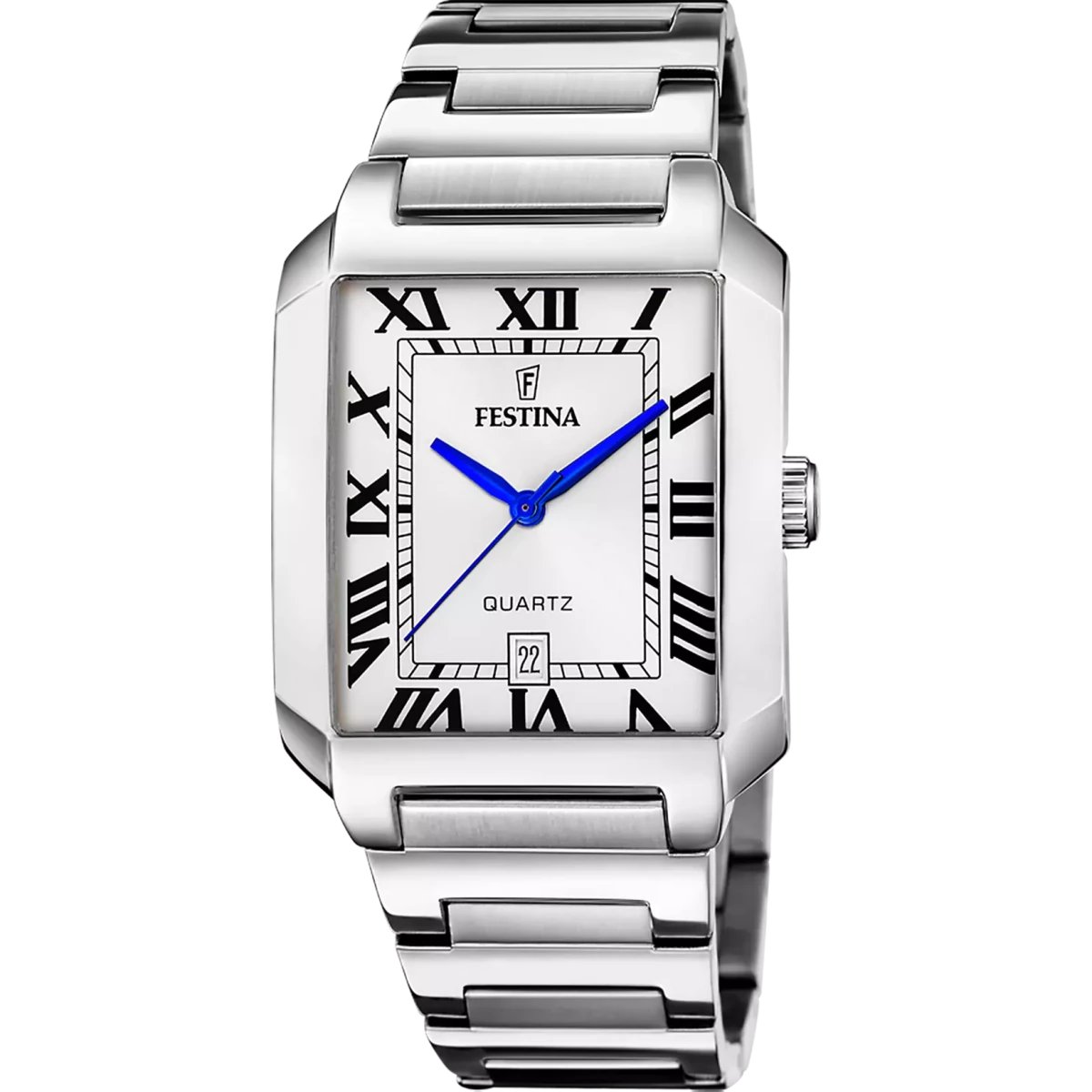 Festina On The Square Silver Dial Stainless Steel Men’s Watch | F20677/1 | TIME Watches