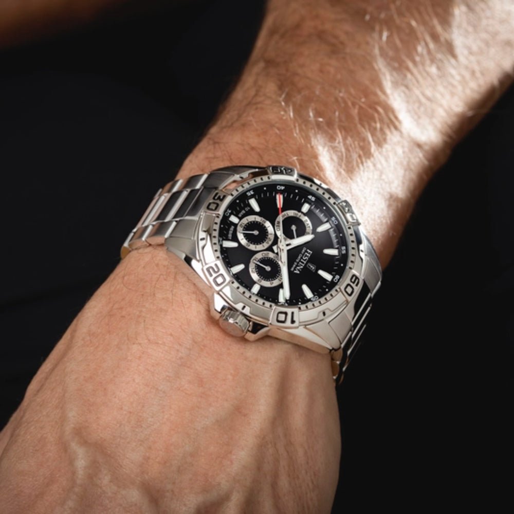 Festina Stainless Steel Black Dial Men's Watch | F20623/4 | Time Watch Specialists