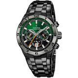 Festina Stainless Steel Chronograph Black/Green Dial Men's Watch | F20673/2 | Time Watch Specialists
