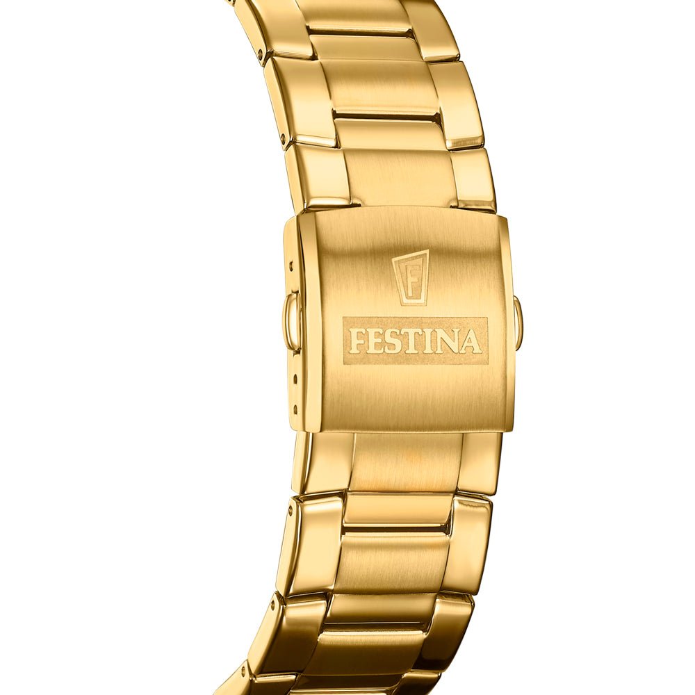 Festina Stainless Steel Gold Chrono Sport Men's Watch | F20541/2 | Time Watch Specialists