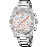 Festina Stainless Steel Mother Of Pearl Dial Woman's Watch | F20606/1 | Time Watch Specialists
