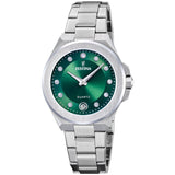 Festina Stainless Steel Pink Dial Woman's Watch | Time Watch Specialists