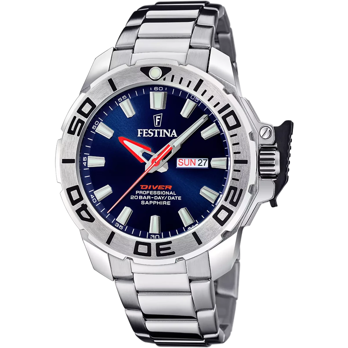 Festina The Originals Blue Dial Stainless Steel Men’s Watch | F20665/1 | TIME Watches