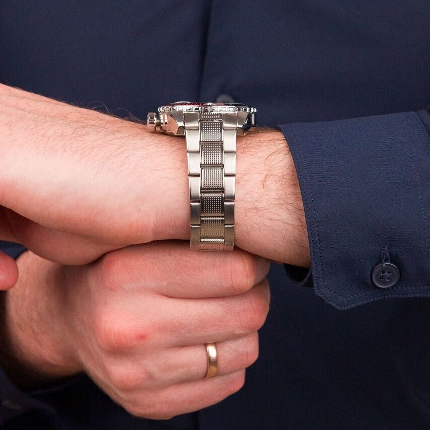 Festina The Originals Quartz Black Dial Fluorescent Steel Indices Stainless Steel Men's Watch | F20669/6