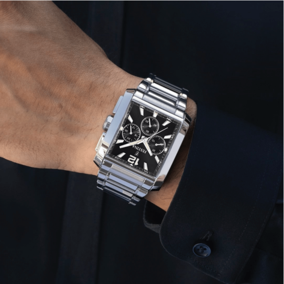 Festina Timeless Chronograph Stainless Steel Men's Watch | F20635/4 | Time Watch Specialists