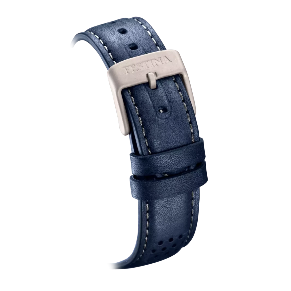 Festina Titanium Blue Dial Leather Men’s 43mm Watch | F20699/2 | TIME Watches