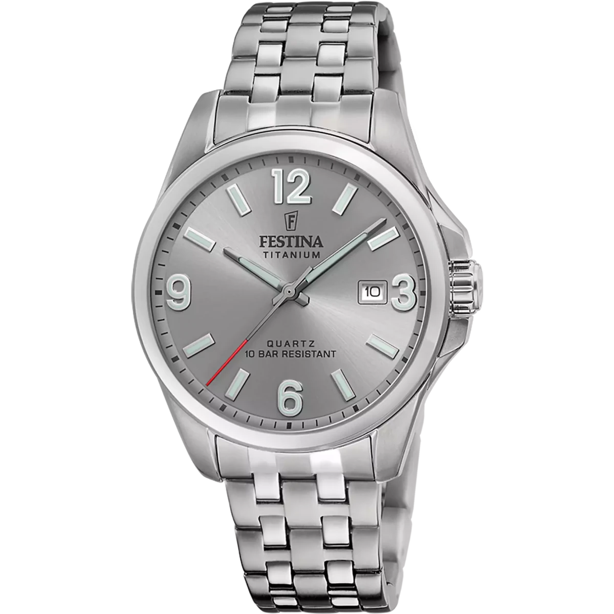 Festina Titanium Silver Dial Titanium Men’s 41mm Watch | F20696/2 | TIME Watches