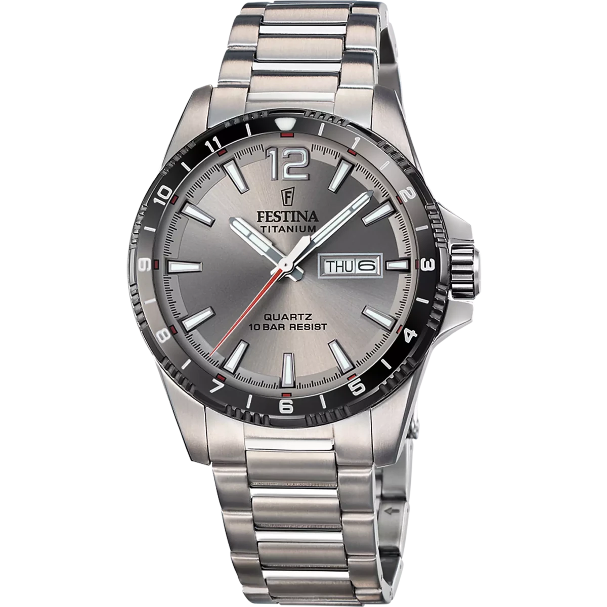 Festina Titanium Silver Dial Titanium Men’s 43mm Watch | F20698/1 | TIME Watches