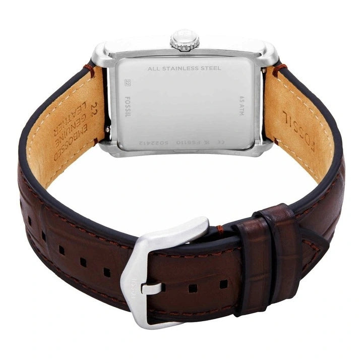 Fossil Carraway Three-Hand Brown Leather Watch | FS6110