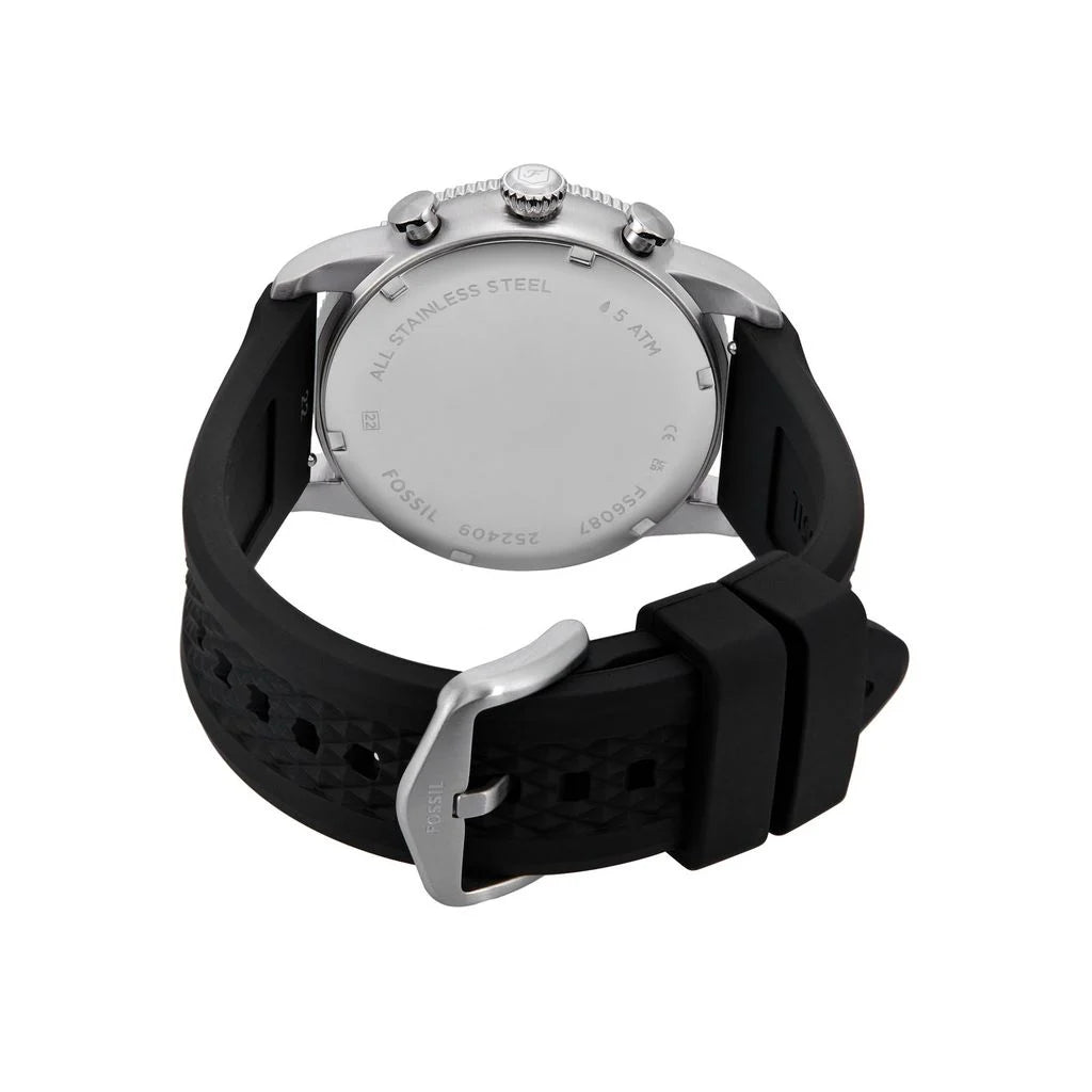 Fossil Black Silicone Men's Watch | FS6087 | Time Watch Specialists