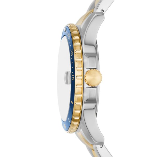 Fossil Blue Dive Three - Hand Date Stainless Steel Men's Watch | FS6034 | Time Watch Specialists