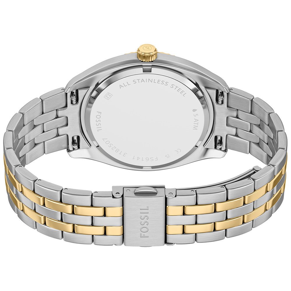 Fossil Campbell Blue Dial and Gold Steel Bracelet 42mm Men's Watch | FS6141 | TIME Watches