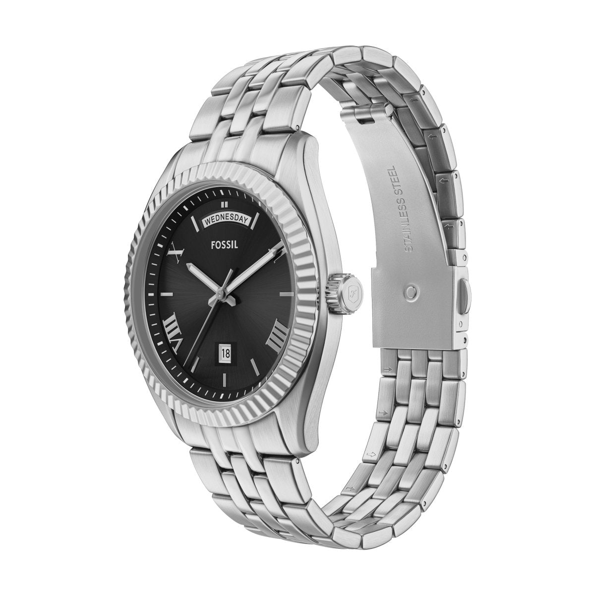 Fossil Campbell Three - Hand Day - Date Stainless Steel Men's Watch | FS6139 | TIME Watches