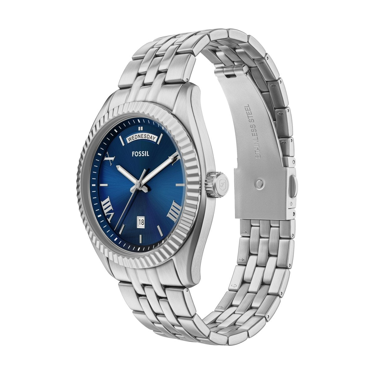 Fossil Campbell Three Hand Stainless Steel Men's Watch | FS6140 | TIME Watches