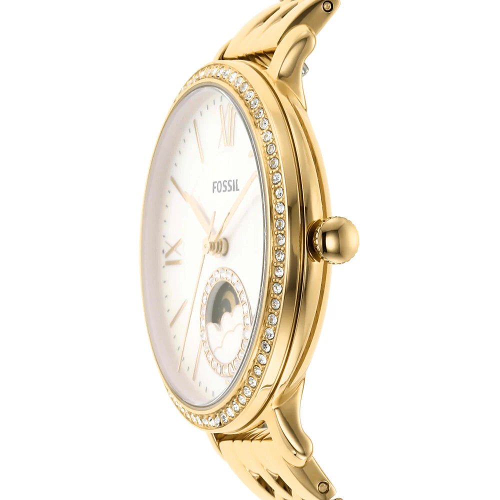 Fossil Carlie Mini Stainless Steel White Dial Women's Watch | ES5167 | TIME Watches