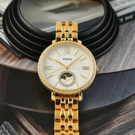 Fossil Carlie Mini Stainless Steel White Dial Women's Watch | ES5167 | TIME Watches