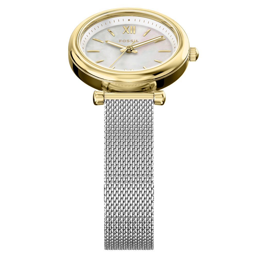 Fossil Carlie Mother Of Pearl Dial and Steel Bracelet 28mm Women's Watch | ES5463 | TIME Watches