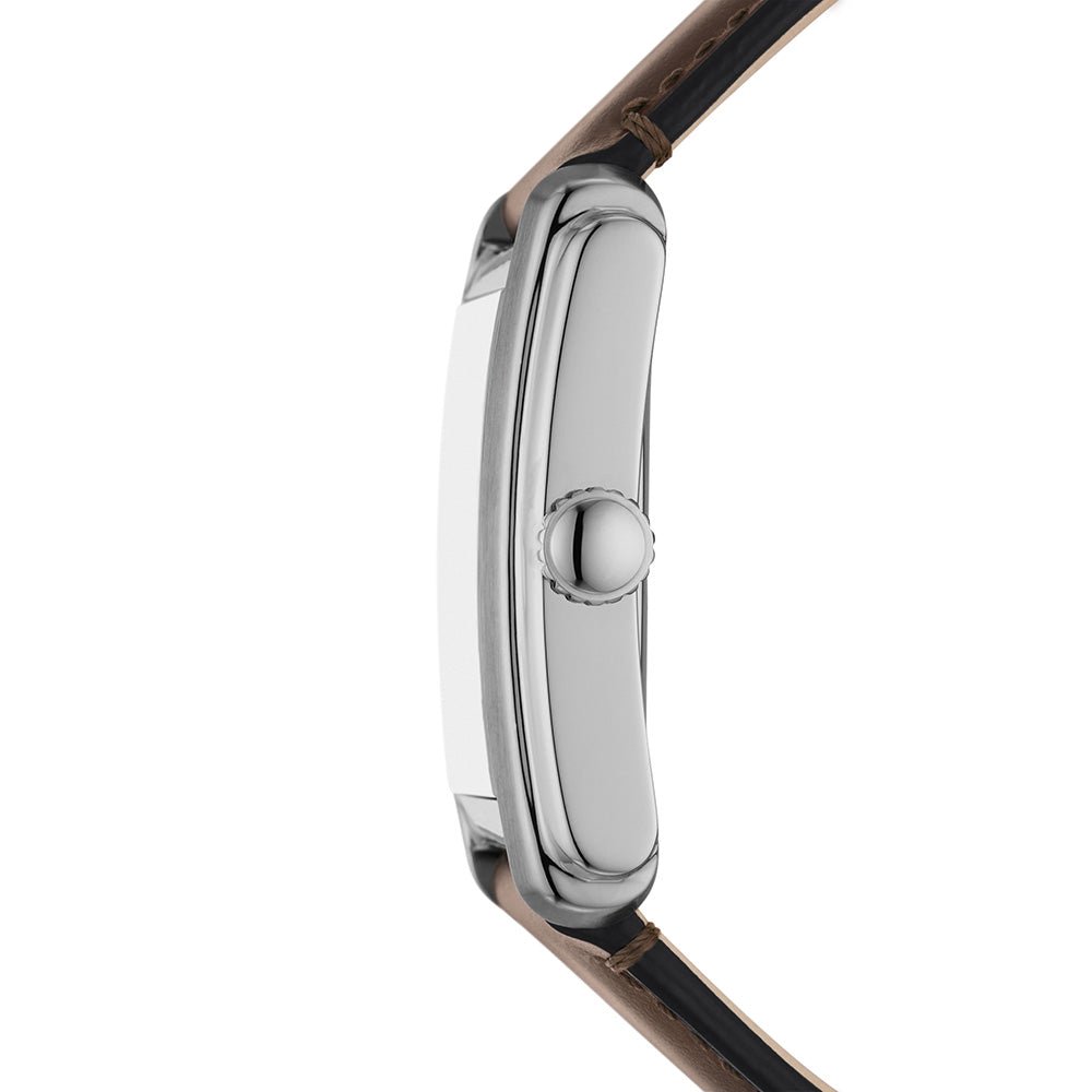 Fossil Carraway Cream Dial and Brown Leather Strap 30mm Men's Watch | FS6012 | TIME Watches