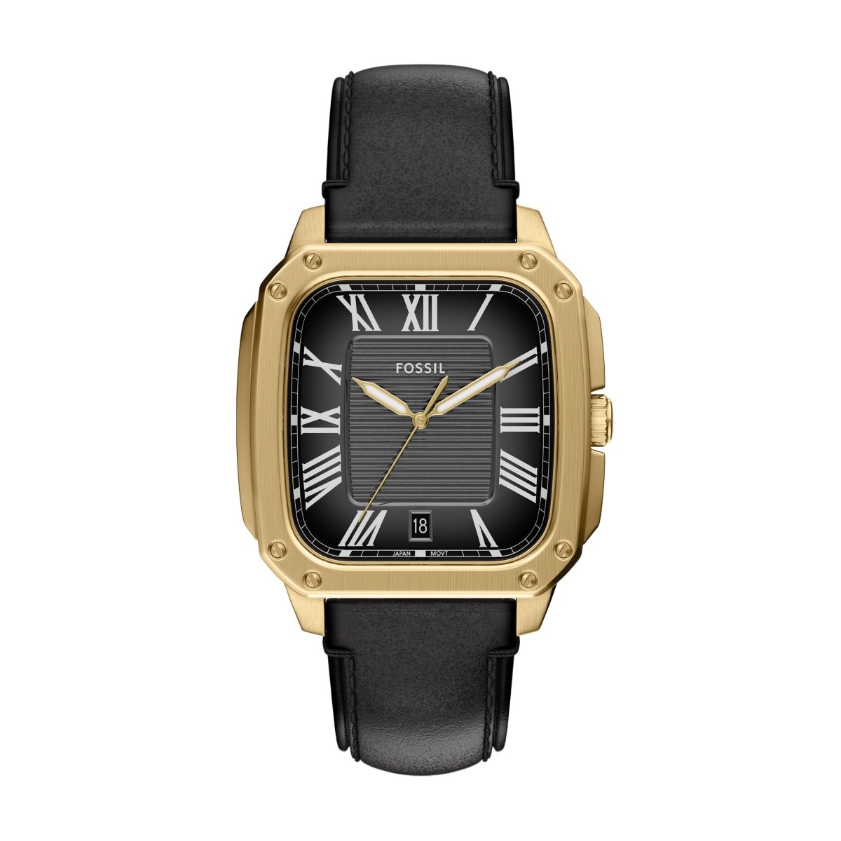 Fossil Crosby Three Hand Black Leather Unisex Watch | FS6151 | TIME Watches