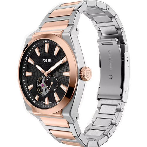 Fossil Everett Automatic Black Dial Men's Watch | ME3277 | TIME Watches