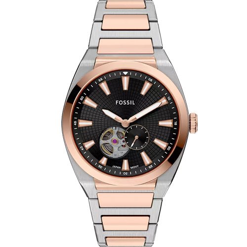 Fossil Everett Automatic Black Dial Men's Watch | ME3277 | TIME Watches