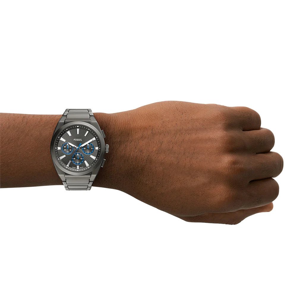 Fossil Everett Chronograph Gunmetal Stainless Steel Men's Watch | FS6107 | Time Watch Specialists