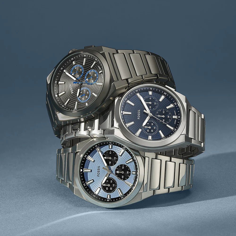 Fossil Everett Chronograph Gunmetal Stainless Steel Men's Watch | FS6107 | Time Watch Specialists