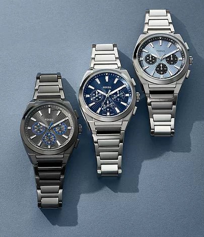 Fossil Everett Chronograph Gunmetal Stainless Steel Men's Watch | FS6107 | Time Watch Specialists