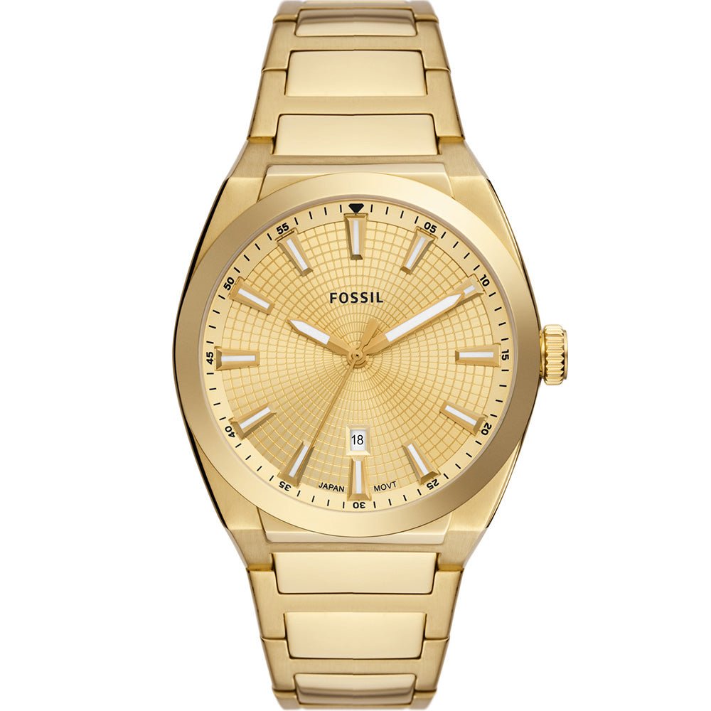 Fossil Everett Gold Dial and Gold Steel Bracelet 42mm Men's Watch | FS5965 | TIME Watches