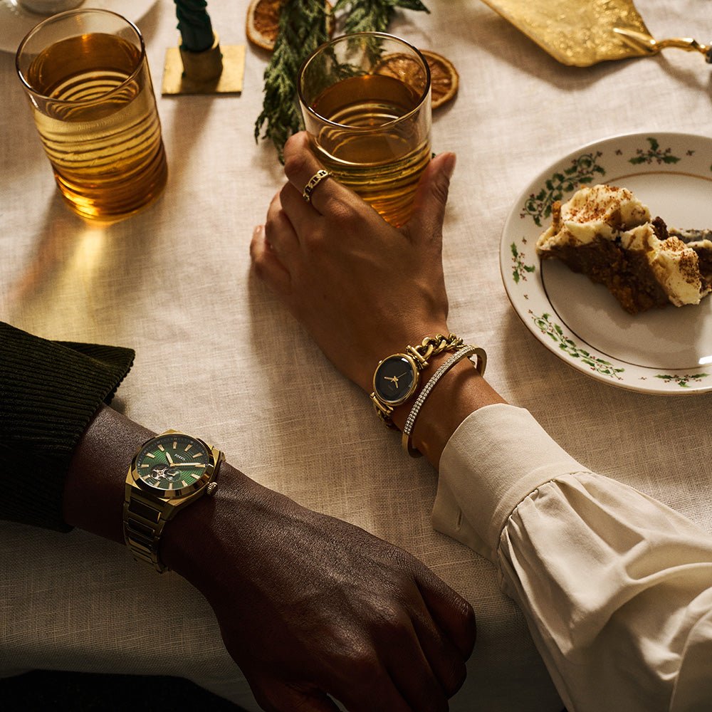 Fossil Everett Green Dial and Gold Steel Bracelet 42mm Men's Watch | ME3276 | TIME Watches