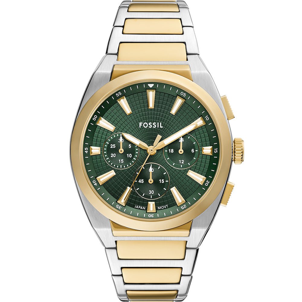 Fossil Everett Green Dial and Gold Steel Bracelet 44mm Men's Watch | FS6106 | TIME Watches