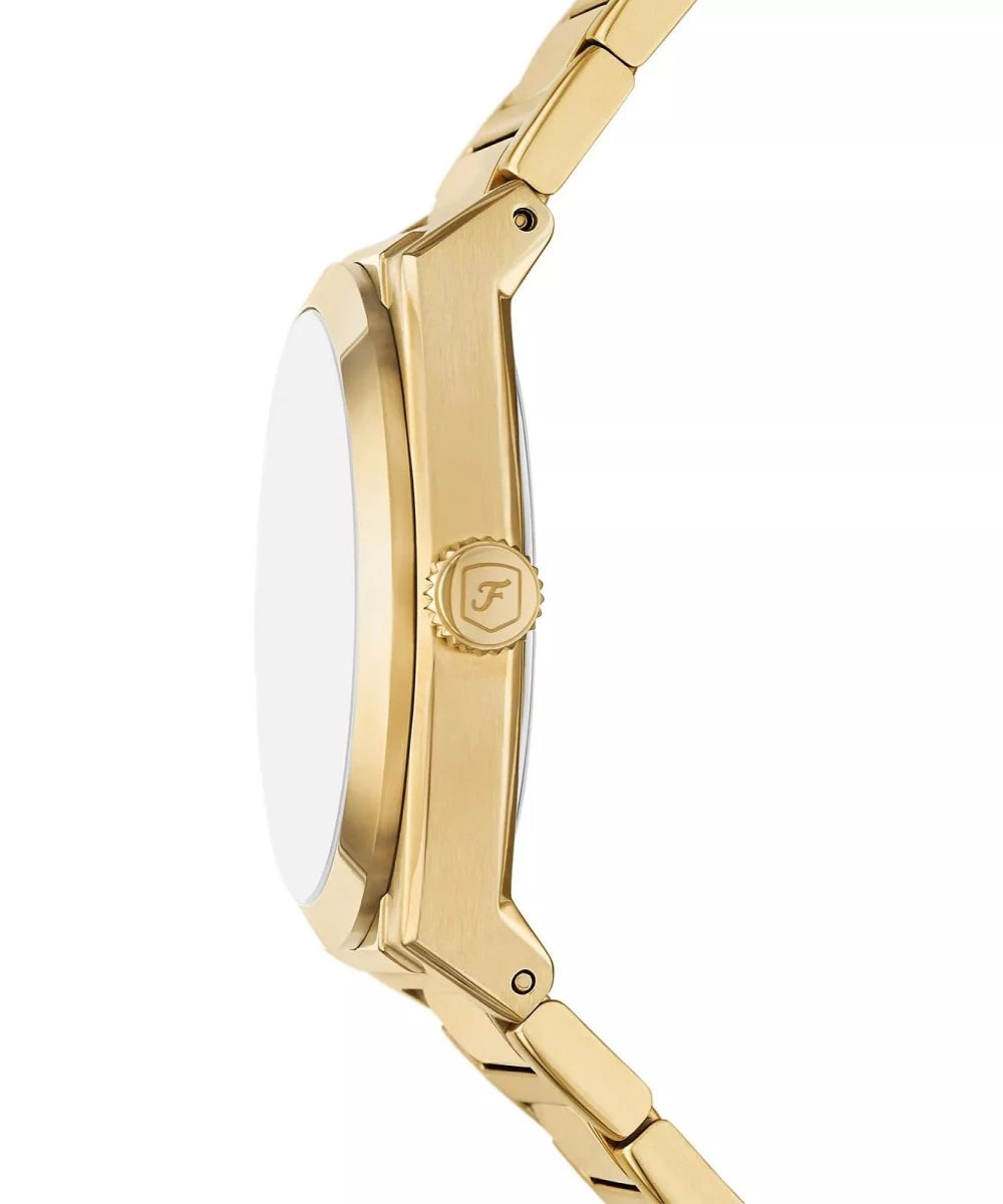 Fossil Everett Green Dial Gold Strap Analog Men's Watch | FS6090 | TIME Watches