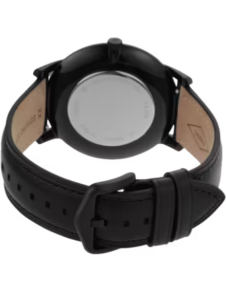 Fossil The Minimalist Two-Hand Black Leather Men's Watch | FS5447