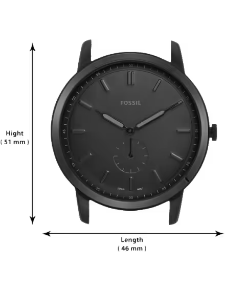 Fossil The Minimalist Two-Hand Black Leather Men's Watch | FS5447